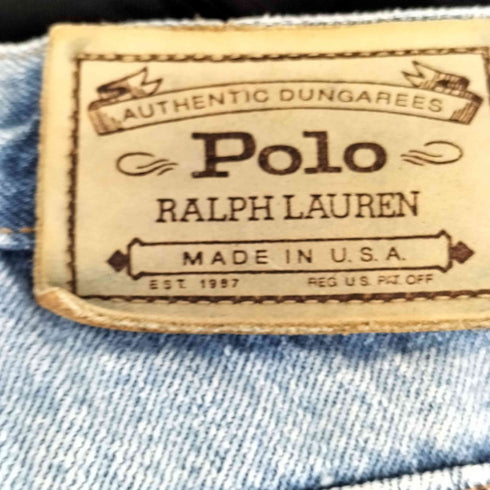 ポロラルフローレン POLO RALPH LAUREN USA製 AUTHENTIC DUNGAREES デニムパンツ メンズ 38/34