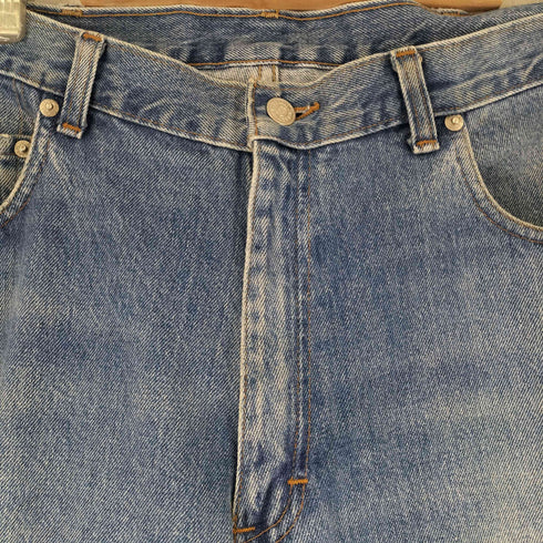 ポロラルフローレン POLO RALPH LAUREN USA製 AUTHENTIC DUNGAREES デニムパンツ 42TALONジップ メンズ 38/34