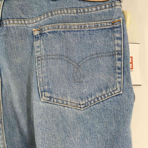 ポロラルフローレン POLO RALPH LAUREN USA製 AUTHENTIC DUNGAREES デニムパンツ 42TALONジップ メンズ 38/34