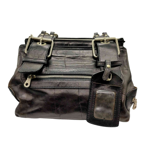 クロエ Chloe 00S 04 OLD イタリア製 クロコ 型押し サイドジップ チェーン ストラップ レザー ハンドバック ワンショルダー Y2K Archive アーカイブ Lampo ジップ レディース