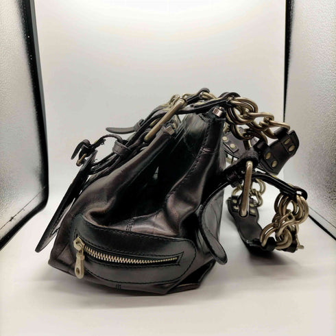 クロエ Chloe 00S 04 OLD イタリア製 クロコ 型押し サイドジップ チェーン ストラップ レザー ハンドバック ワンショルダー Y2K Archive アーカイブ Lampo ジップ レディース