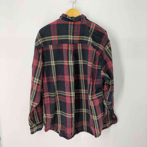 エディーバウアー Eddie Bauer 白タグ チェック コットンネルシャツ メンズ import:XL