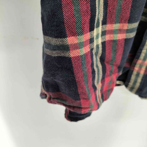 エディーバウアー Eddie Bauer 白タグ チェック コットンネルシャツ メンズ import:XL