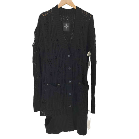 Ozz Croce サブカル ダメージニットカーディガン レディース