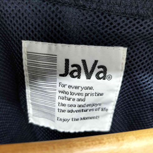 ジャバ JaVa 大人のメンズライク。リブラインロゴ刺繍プルオーバー レディース JPN:M