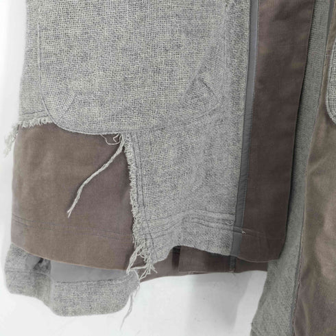 Le-Fluy フリンジパッチワークデザイン ウールコート レディース JPN:M