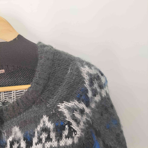 フリーピープル FREE PEOPLE ノルディック柄 アクリルロングカーディガン レディース