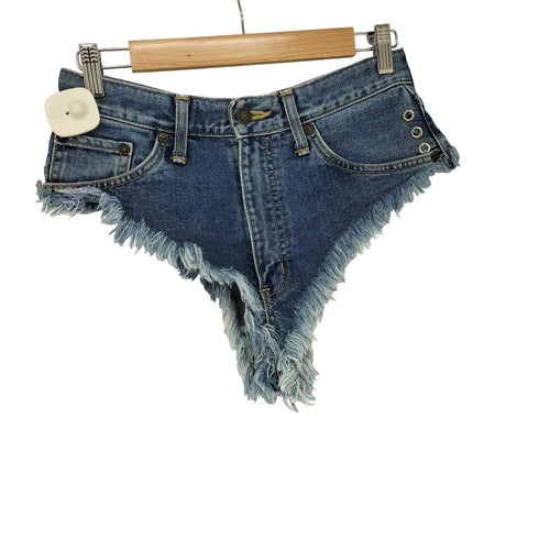 エドウィン EDWIN Y2K ハイレグ フリンジ ショートパンツ レディース 29