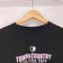 タウンアンドカントリー TOWN & COUNTRY Y2K 両面プリント S/S チビTシャツ レディース L