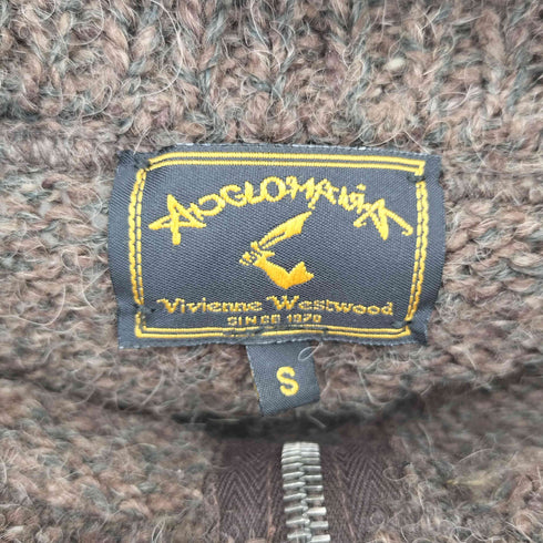 ヴィヴィアンウエストウッド アングロマニア Vivienne Westwood ANGLOMANIA 90-00s ウール アルパカニット LAMPOジップアップ スカート レディース S