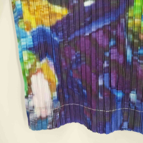 総柄 プリーツ マキシワンピース レディース