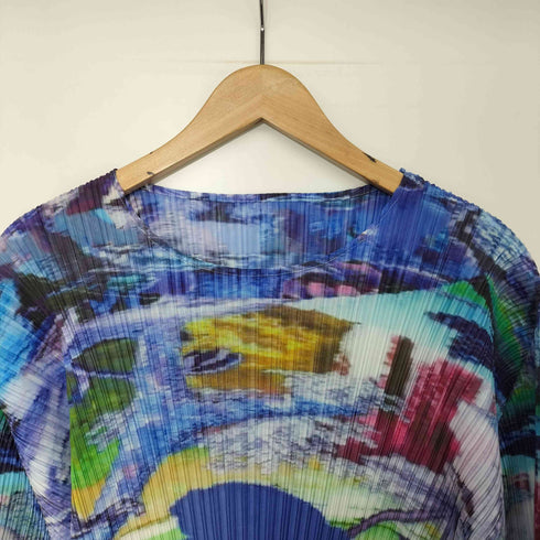 総柄 プリーツ マキシワンピース レディース