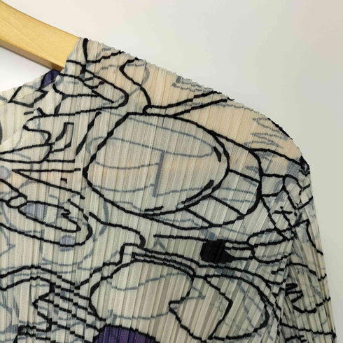 総柄 プリーツ マキシワンピース レディース