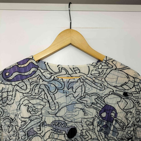 総柄 プリーツ マキシワンピース レディース