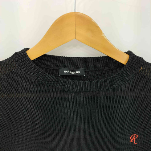 ラフシモンズ RAF SIMONS Cropped Sweater ラメステッチデザイン クロップドニット セーター メンズ XS