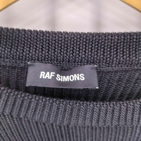 ラフシモンズ RAF SIMONS Cropped Sweater ラメステッチデザイン クロップドニット セーター メンズ XS