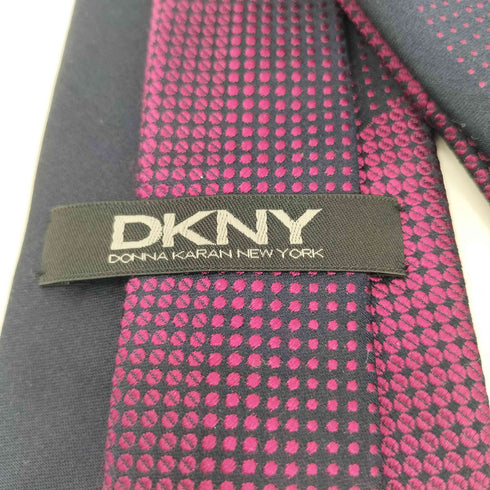 ダナキャランニューヨーク DKNY ドット柄 シルクネクタイ メンズ