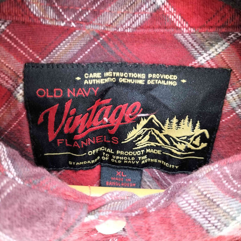 オールドネイビー OLD NAVY チェック BDシャツ メンズ import:XL