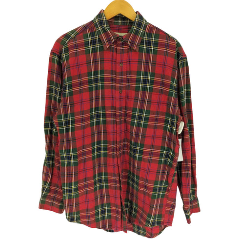 エディーバウアー Eddie Bauer 90-00s 白タグ マドラスチェック B.D. L/S シャツ メンズ JPN:XS