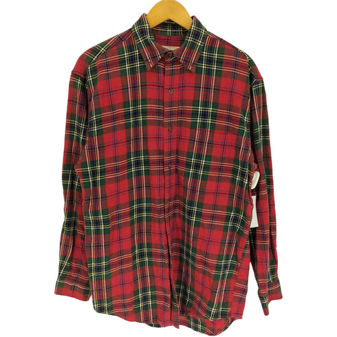 エディーバウアー Eddie Bauer 90-00s 白タグ マドラスチェック B.D. L/S シャツ メンズ JPN:XS