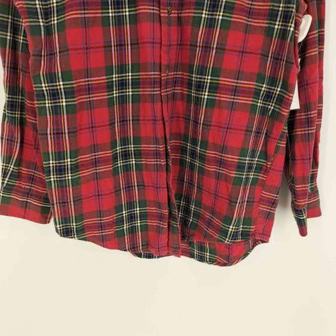 エディーバウアー Eddie Bauer 90-00s 白タグ マドラスチェック B.D. L/S シャツ メンズ JPN:XS