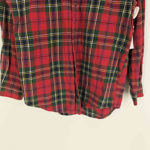 エディーバウアー Eddie Bauer 90-00s 白タグ マドラスチェック B.D. L/S シャツ メンズ JPN:XS