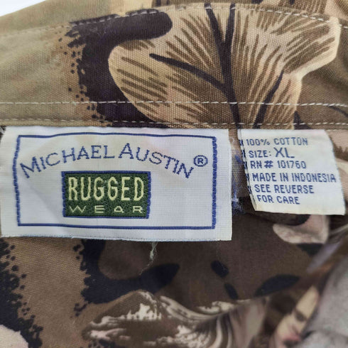 MICHAEL AUSTIN RUGGED WEAR 迷彩 リアルツリー B.D. L/S シャツ メンズ JPN:XL