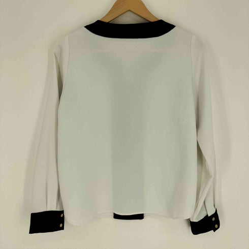 トーナル TONAL フロント バイカラー チェーン ブラウス レディース JPN:38