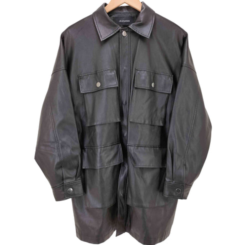 ジーナシス JEANASIS ビッグシルエット フェイクレザー ジャケット レディース FREE