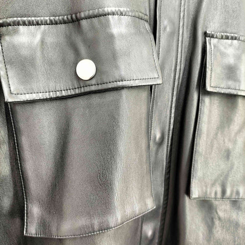 ジーナシス JEANASIS ビッグシルエット フェイクレザー ジャケット レディース FREE