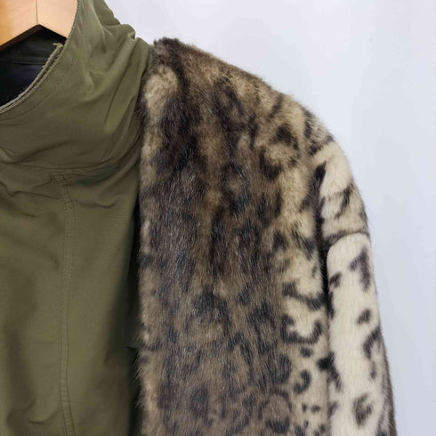 トーガプルラ TOGA PULLA ドッキングレオパード ミリタリーコート レディース 36