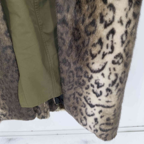 トーガプルラ TOGA PULLA ドッキングレオパード ミリタリーコート レディース 36