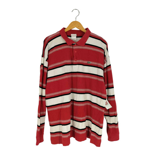 ラコステ LACOSTE ロゴ刺繍 ボーダー 長袖ポロシャツ メンズ 9