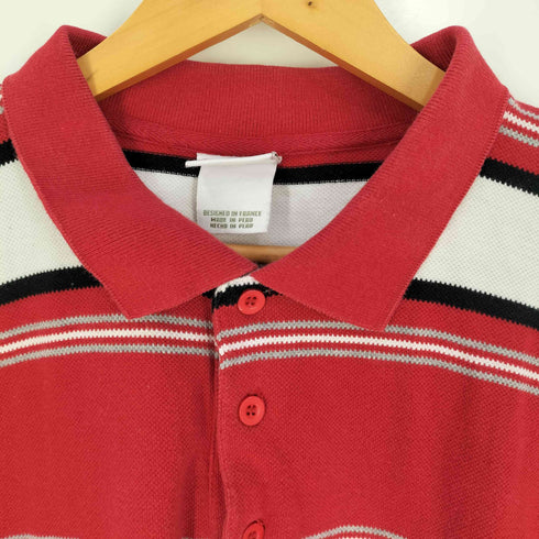 ラコステ LACOSTE ロゴ刺繍 ボーダー 長袖ポロシャツ メンズ 9