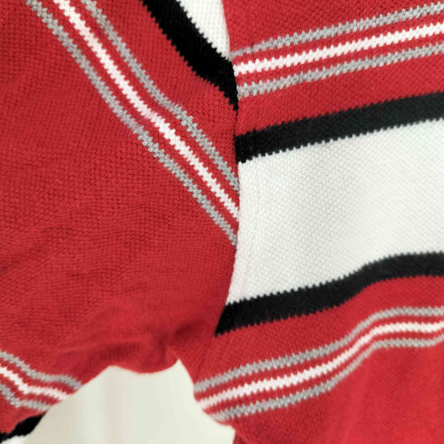 ラコステ LACOSTE ロゴ刺繍 ボーダー 長袖ポロシャツ メンズ 9