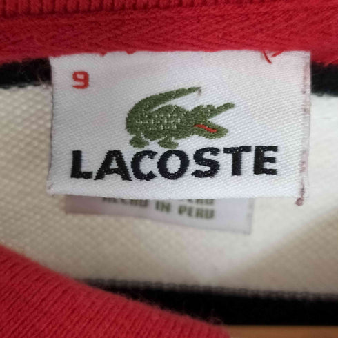 ラコステ LACOSTE ロゴ刺繍 ボーダー 長袖ポロシャツ メンズ 9