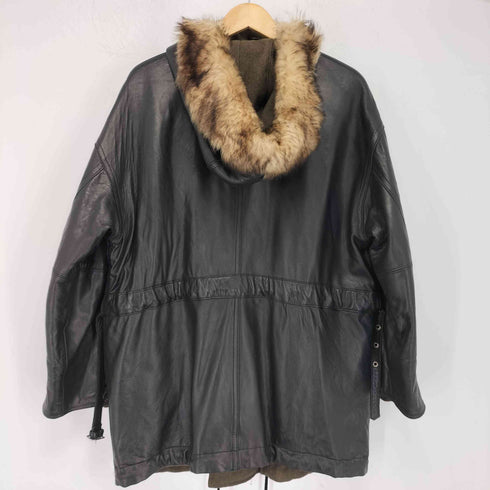 ニコルクラブフォーメン NICOLE CLUB FOR MEN ファー付きレザーコート メンズ