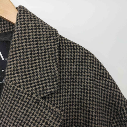 ザラ ZARA ウールミックス ハウンドトゥース コート チェスターコート レディース import:S