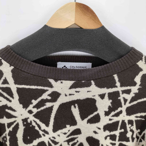 City Ambient Products ペイント ジャカード クルーネック ニット メンズ JPN:M