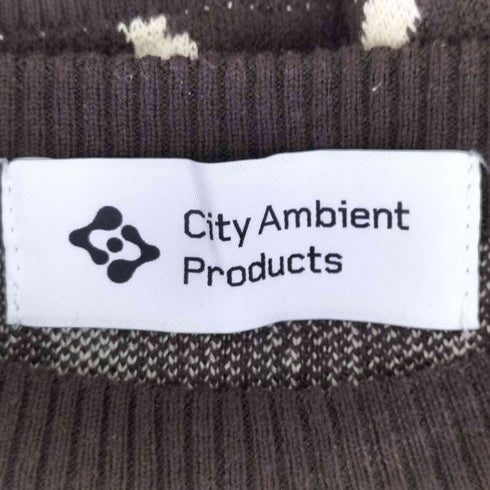 City Ambient Products ペイント ジャカード クルーネック ニット メンズ JPN:M