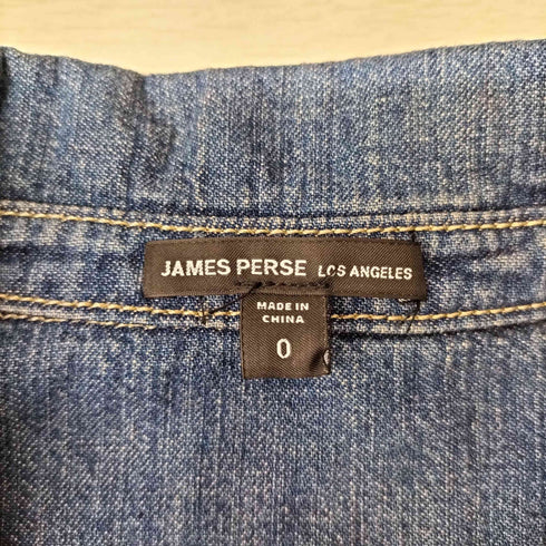 ジェームスパース JAMES PERSE 25ss コットンデニム ベルテッドシャツワンピース レディース JPN:0