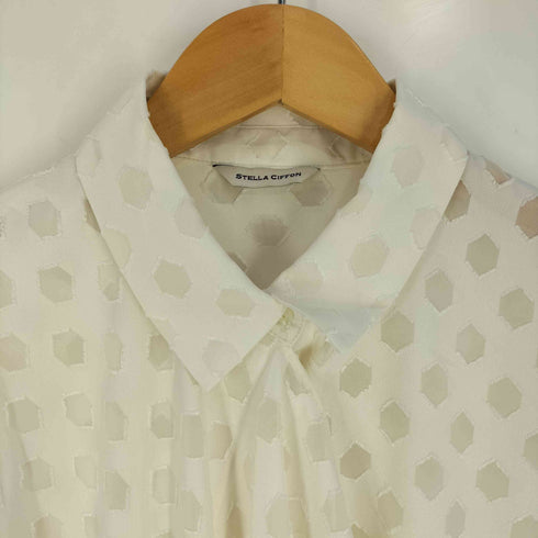 ステラシフォン STELLA CIFFON カットデザイン シアー ボウタイシャツ レディース JPN:36