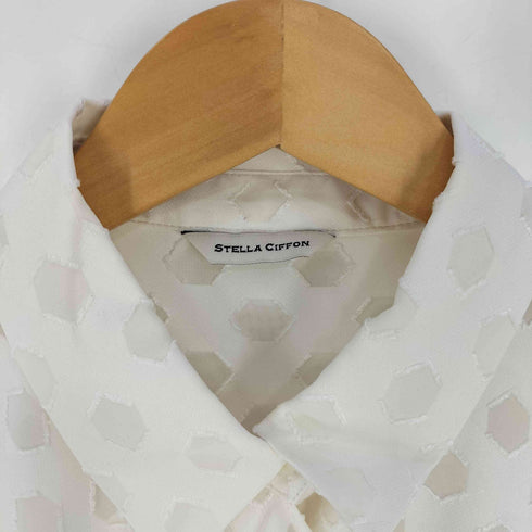 ステラシフォン STELLA CIFFON カットデザイン シアー ボウタイシャツ レディース JPN:36