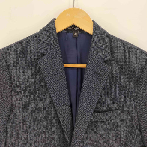 バナナリパブリック BANANA REPUBLIC 総裏 ヘリンボーン ウール 2B テーラード ジャケット メンズ US:36
