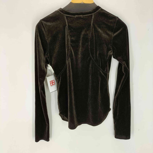 エイチビューティーアンドユースユナイテッドアローズ H BEAUTY & YOUTH UNITED ARROWS ベロアバックスリットロングスリーブベロアカットソー レディース