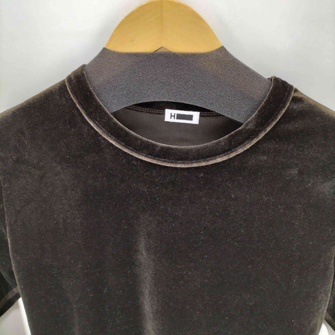 エイチビューティーアンドユースユナイテッドアローズ H BEAUTY & YOUTH UNITED ARROWS ベロアバックスリットロングスリーブベロアカットソー レディース