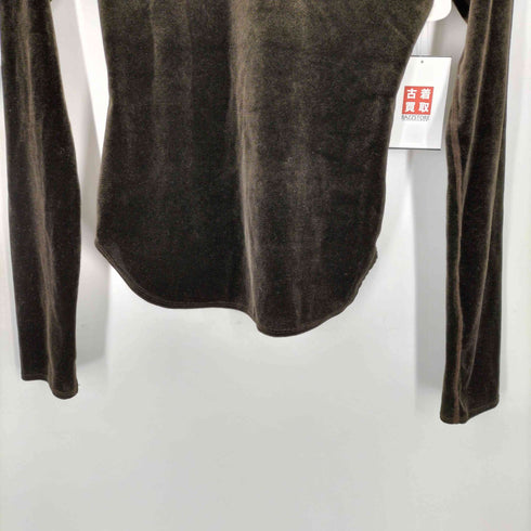 エイチビューティーアンドユースユナイテッドアローズ H BEAUTY & YOUTH UNITED ARROWS ベロアバックスリットロングスリーブベロアカットソー レディース