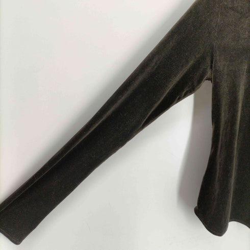 エイチビューティーアンドユースユナイテッドアローズ H BEAUTY & YOUTH UNITED ARROWS ベロアバックスリットロングスリーブベロアカットソー レディース