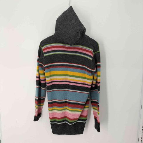 ローカルモーション local motion アクリル混 マルチカラーボーダーカーディガン レディース L