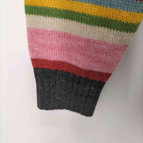 ローカルモーション local motion アクリル混 マルチカラーボーダーカーディガン レディース L